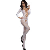 LIVCO CORSETTI FASHION - ZITA LC 17199 BODYSTOCKING CROCHLESS BLANCO TALLA ÚNICA
